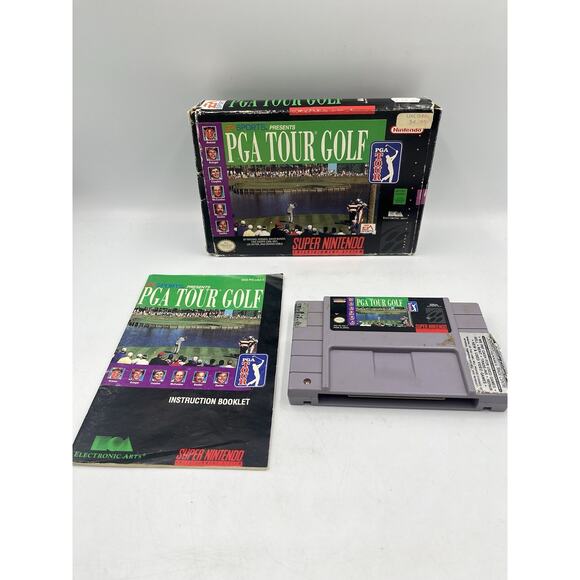 PGA Tour Golf Super Nintendo SNES Complete with Manual VTG Video Game - Picture 7 of 14